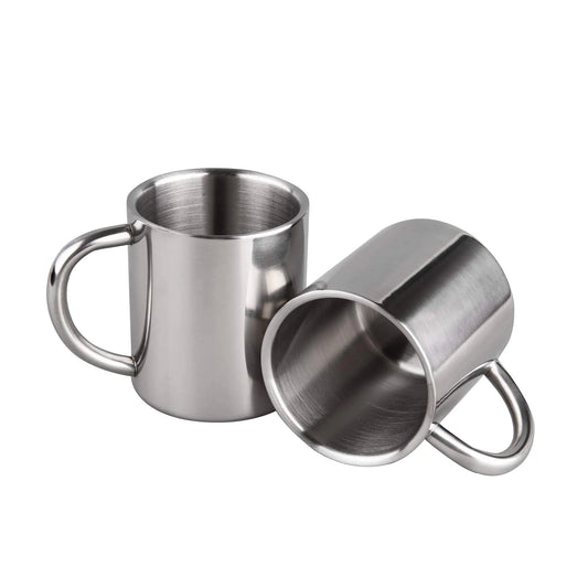 Stainless Steel Mug with Handle 13.5oz/400ml Set of 2